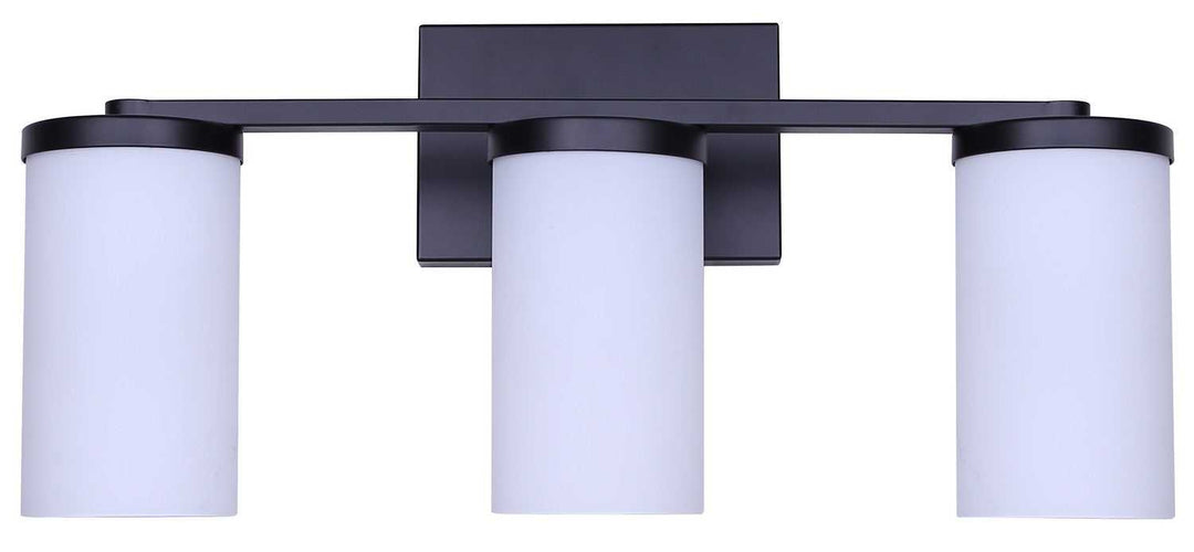 Britton Three Light Vanity in Matte Black Canarm Canada