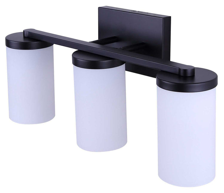Britton Three Light Vanity in Matte Black Canarm Canada