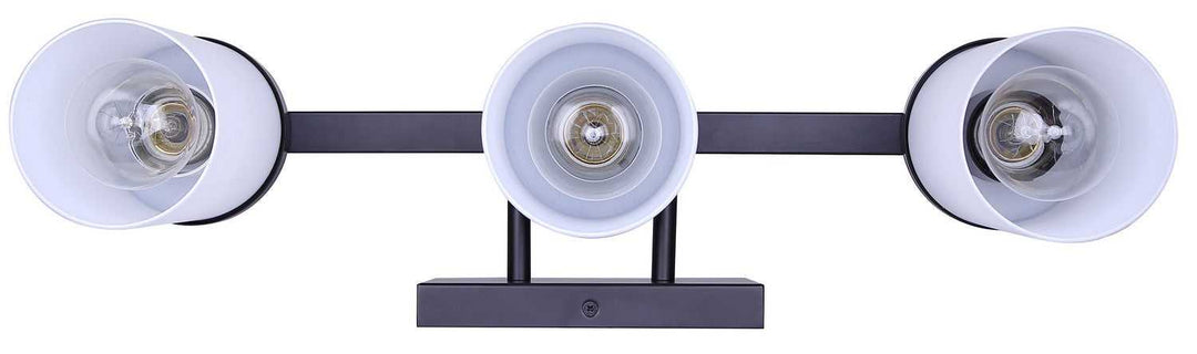 Britton Three Light Vanity in Matte Black Canarm Canada