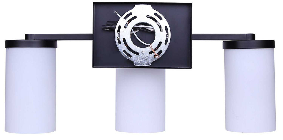 Britton Three Light Vanity in Matte Black Canarm Canada