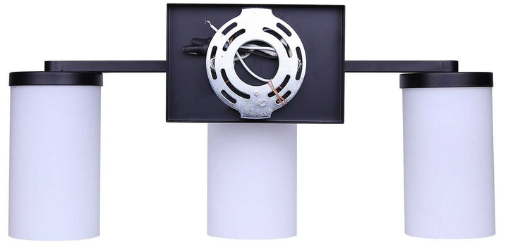 Britton Three Light Vanity in Matte Black Canarm Canada