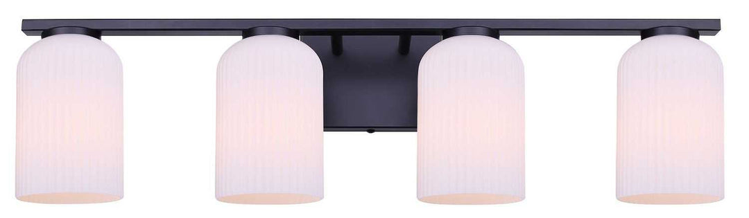 Bram Four Light Vanity in Matte Black Canarm Canada