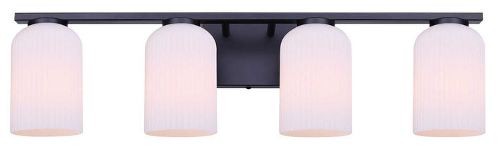 Bram Four Light Vanity in Matte Black Canarm Canada