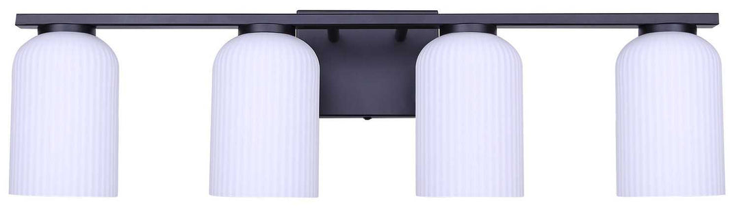 Bram Four Light Vanity in Matte Black Canarm Canada