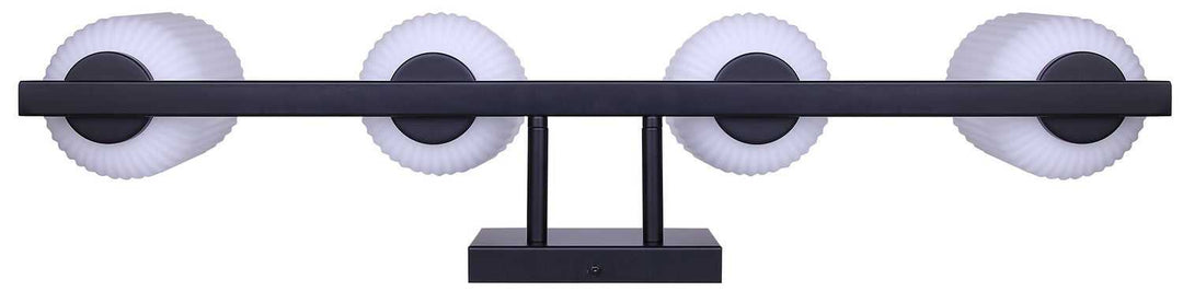 Bram Four Light Vanity in Matte Black Canarm Canada