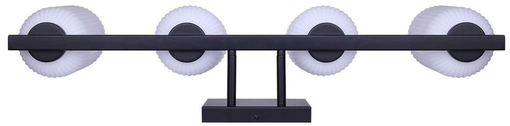 Bram Four Light Vanity in Matte Black Canarm Canada