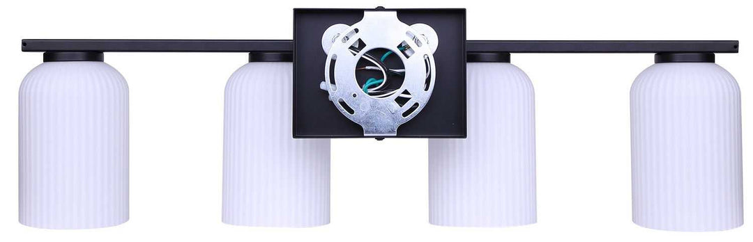 Bram Four Light Vanity in Matte Black Canarm Canada