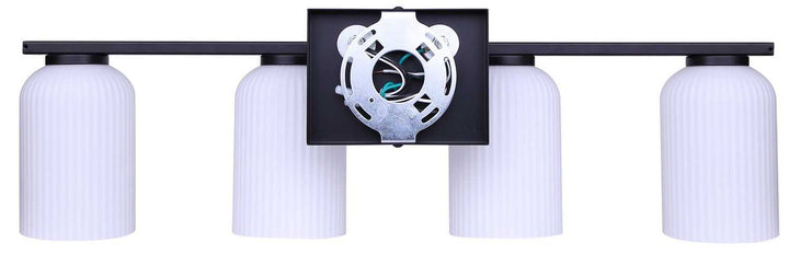 Bram Four Light Vanity in Matte Black Canarm Canada