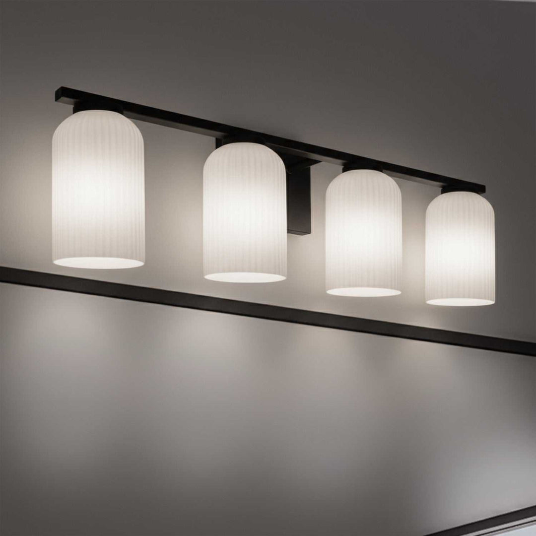 Bram Four Light Vanity in Matte Black Canarm Canada