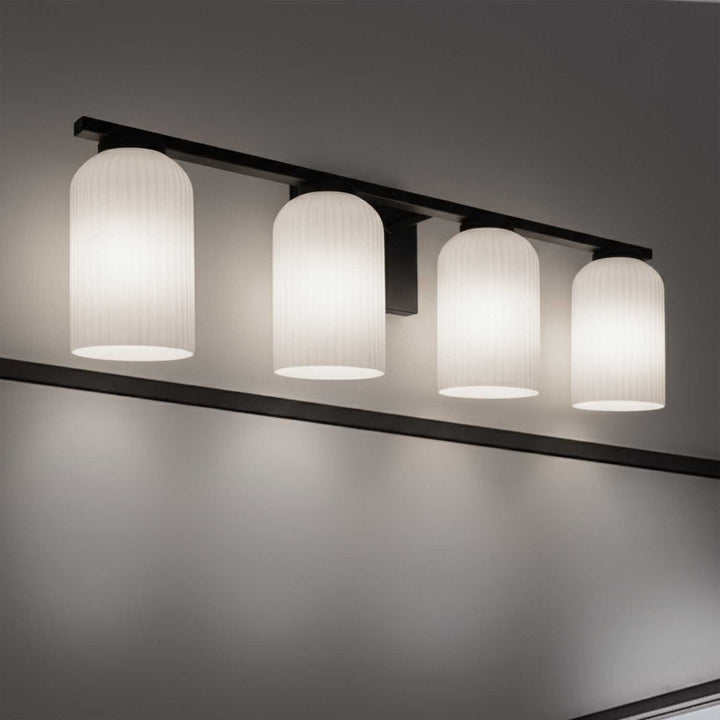 Bram Four Light Vanity in Matte Black Canarm Canada