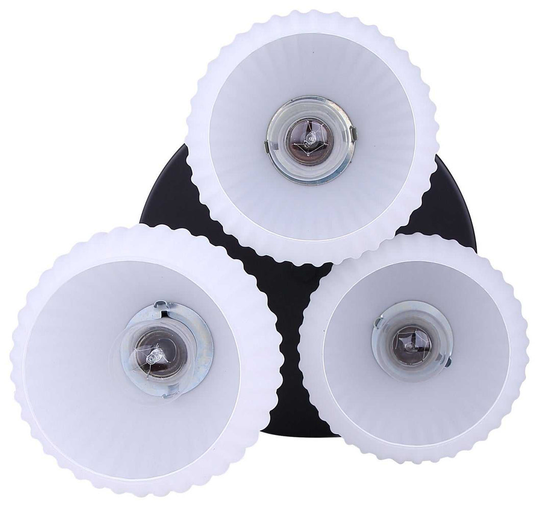 Nella Three Light Semi-Flush Mount in Matte Black Canarm Canada