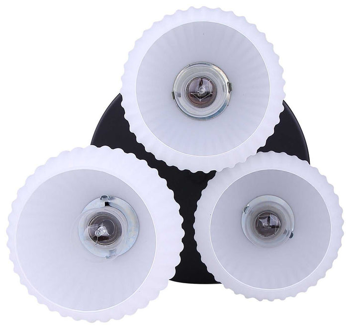 Nella Three Light Semi-Flush Mount in Matte Black Canarm Canada