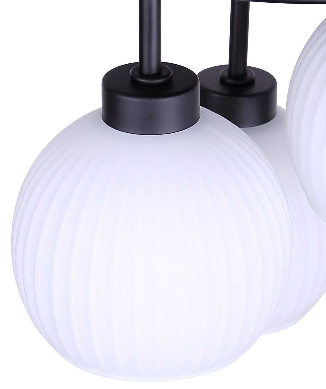 Nella Three Light Semi-Flush Mount in Matte Black Canarm Canada