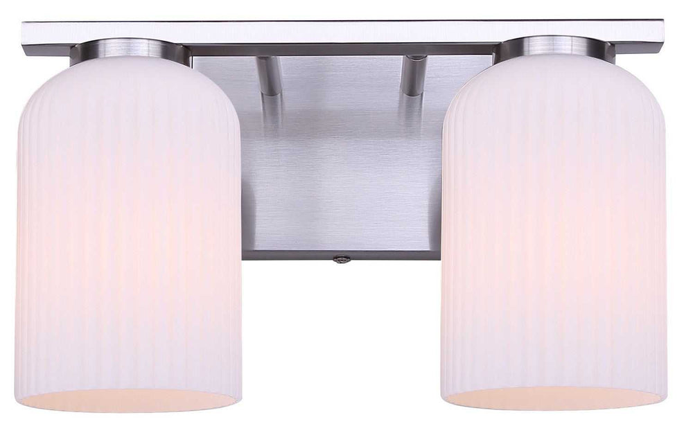 Bram Two Light Vanity in Brushed Nickel Canarm Canada