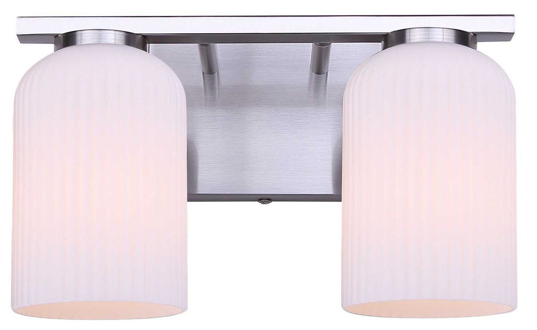 Bram Two Light Vanity in Brushed Nickel Canarm Canada
