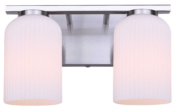 Bram Two Light Vanity in Brushed Nickel Canarm Canada