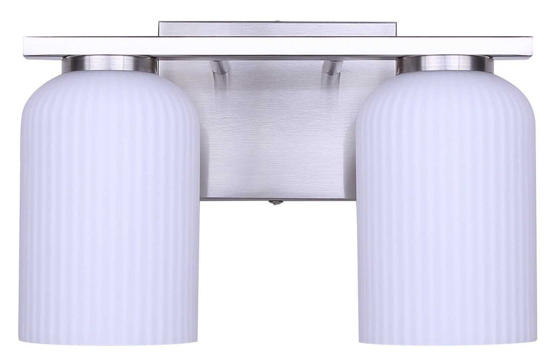 Bram Two Light Vanity in Brushed Nickel Canarm Canada