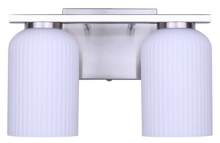 Bram Two Light Vanity in Brushed Nickel Canarm Canada