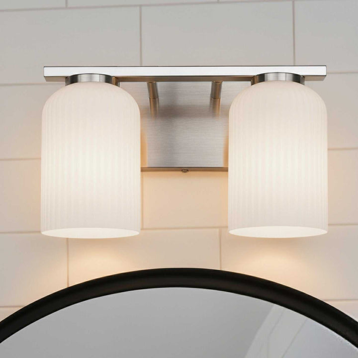 Bram Two Light Vanity in Brushed Nickel Canarm Canada