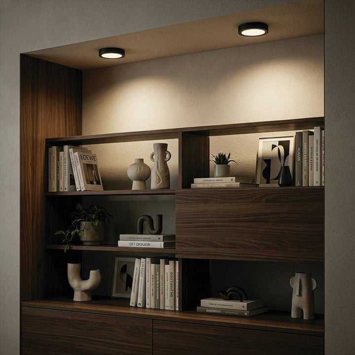 Dl-7F-15Dcw LED Flush Mount in Matte Black Canarm Canada