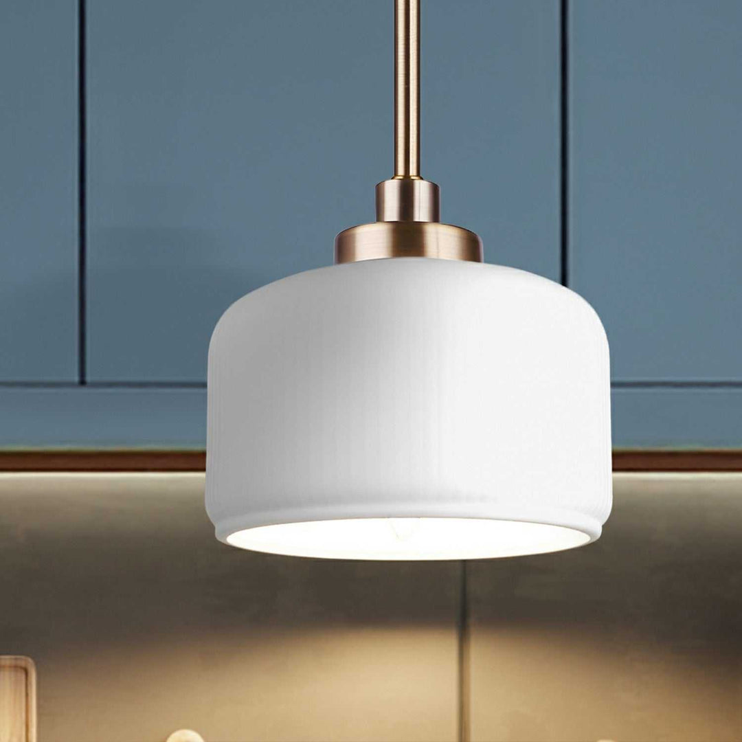 Clare One Light Pendant in Gold Canarm Canada