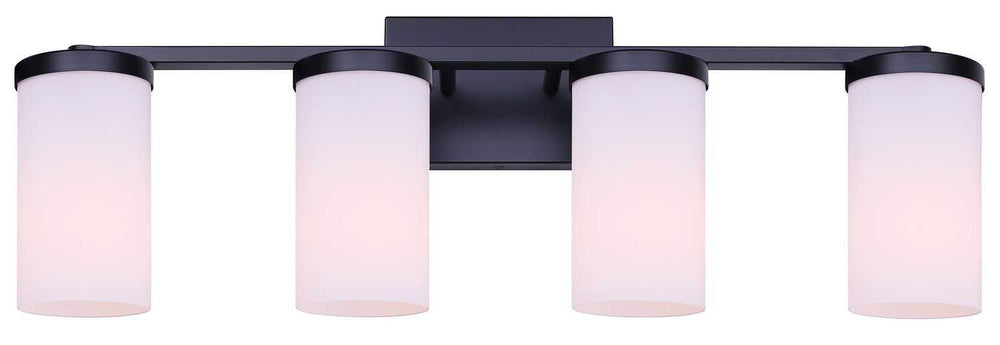 Britton Four Light Vanity in Matte Black Canarm Canada