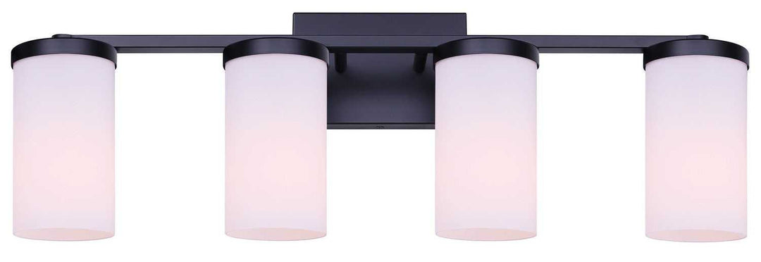Britton Four Light Vanity in Matte Black Canarm Canada