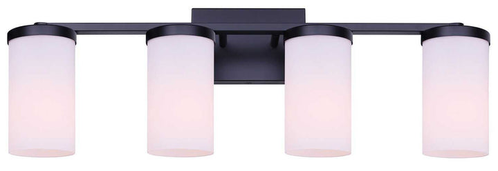 Britton Four Light Vanity in Matte Black Canarm Canada