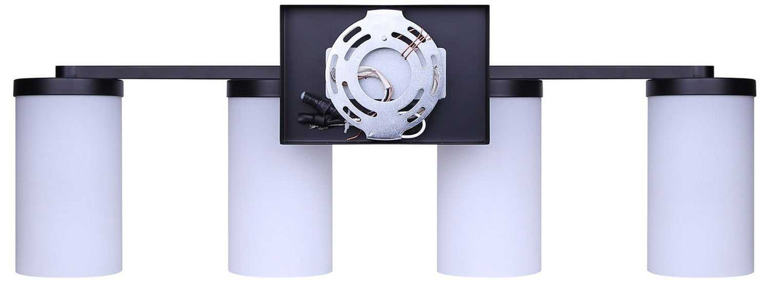 Britton Four Light Vanity in Matte Black Canarm Canada