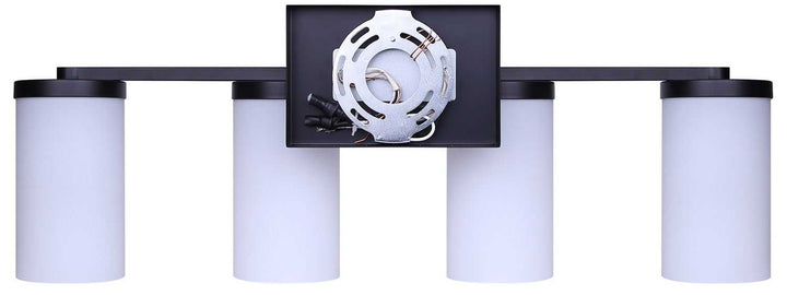Britton Four Light Vanity in Matte Black Canarm Canada