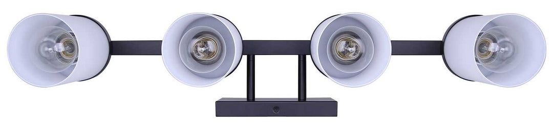 Britton Four Light Vanity in Matte Black Canarm Canada