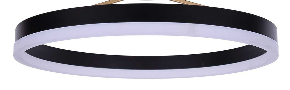 Louie LED Flush Mount in Matte Black + Gold Canarm Canada