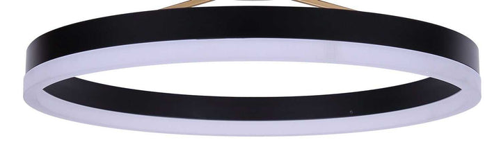 Louie LED Flush Mount in Matte Black + Gold Canarm Canada