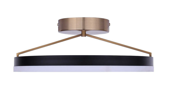 Louie LED Flush Mount in Matte Black + Gold Canarm Canada