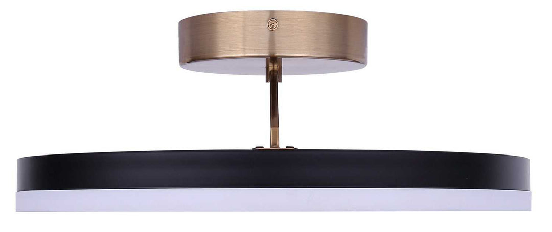 Louie LED Flush Mount in Matte Black + Gold Canarm Canada