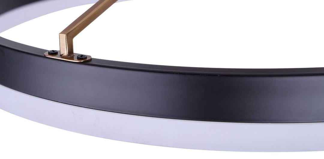 Louie LED Flush Mount in Matte Black + Gold Canarm Canada