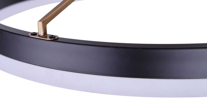 Louie LED Flush Mount in Matte Black + Gold Canarm Canada