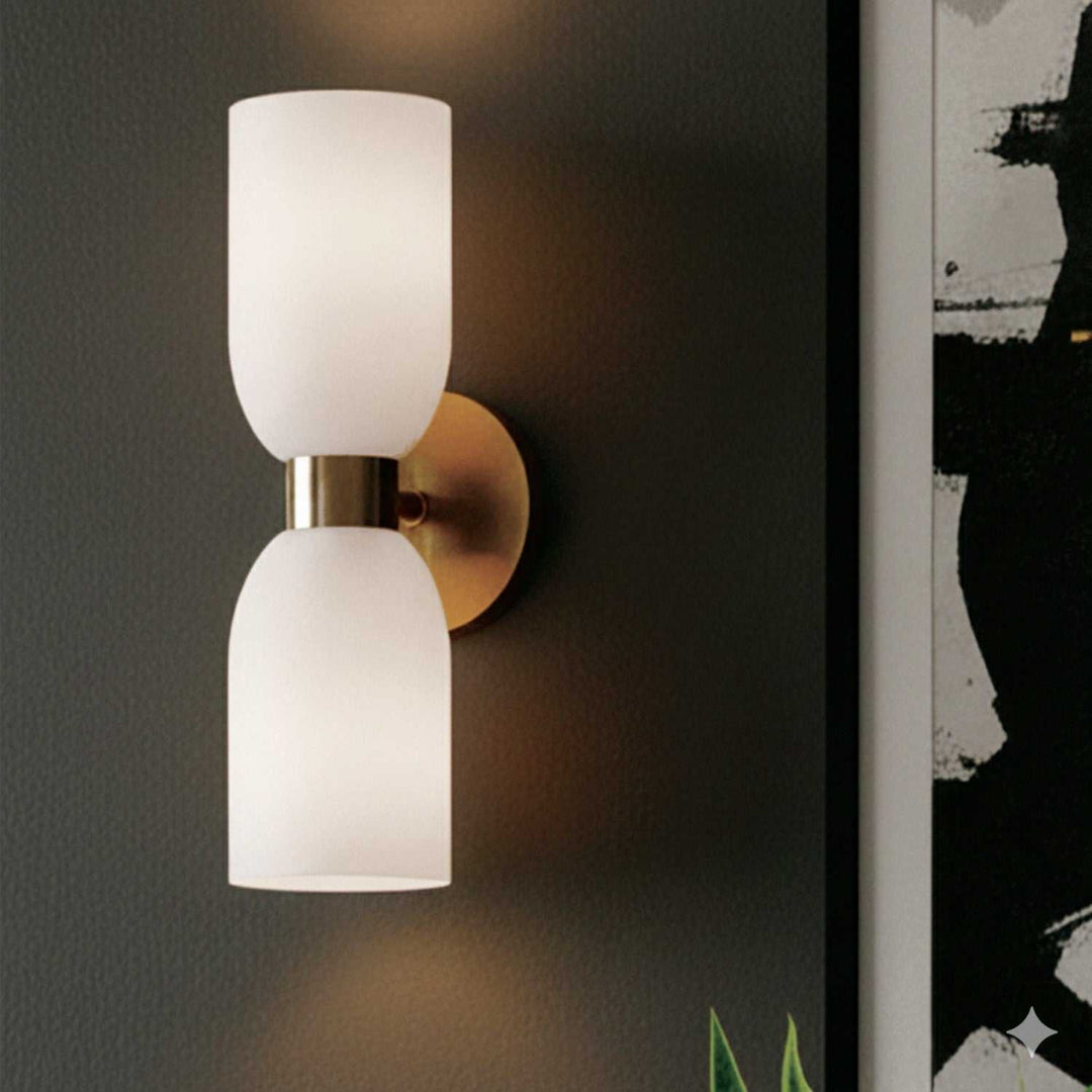 Darius Two Light Wall Fixture in Gold Canarm Canada
