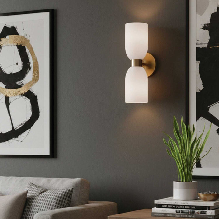 Darius Two Light Wall Fixture in Gold Canarm Canada