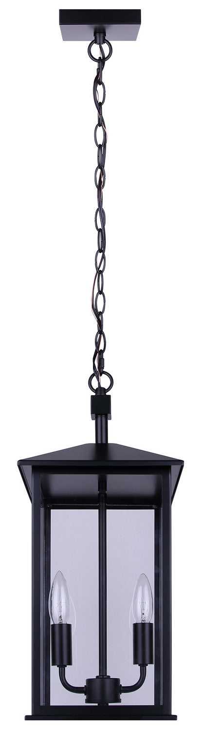 Rossland Two Light Outdoor Pendant in Matte Black Canarm Canada