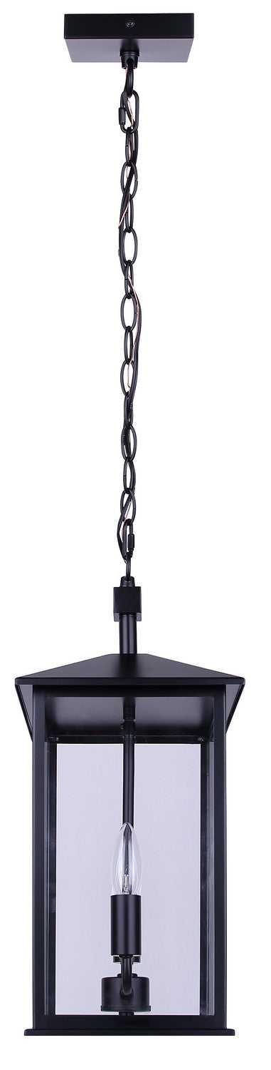 Rossland Two Light Outdoor Pendant in Matte Black Canarm Canada
