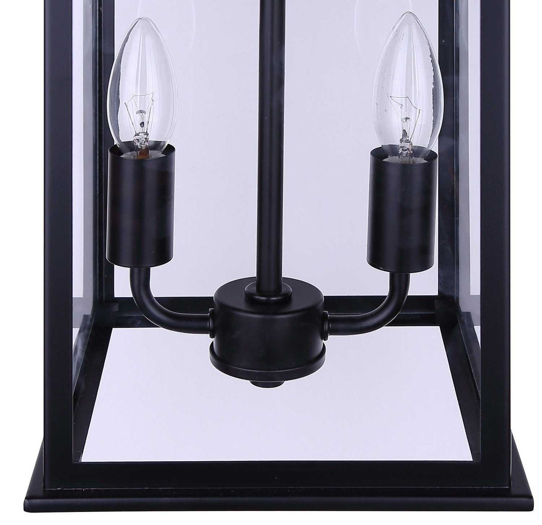 Rossland Two Light Outdoor Pendant in Matte Black Canarm Canada