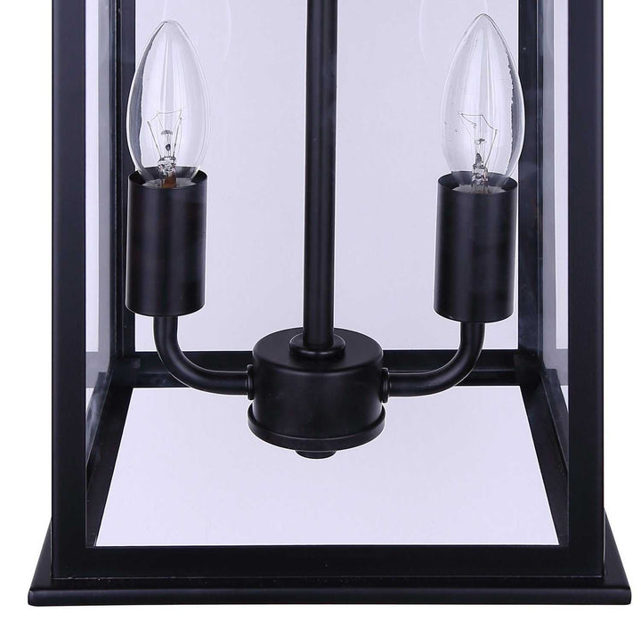 Rossland Two Light Outdoor Pendant in Matte Black Canarm Canada