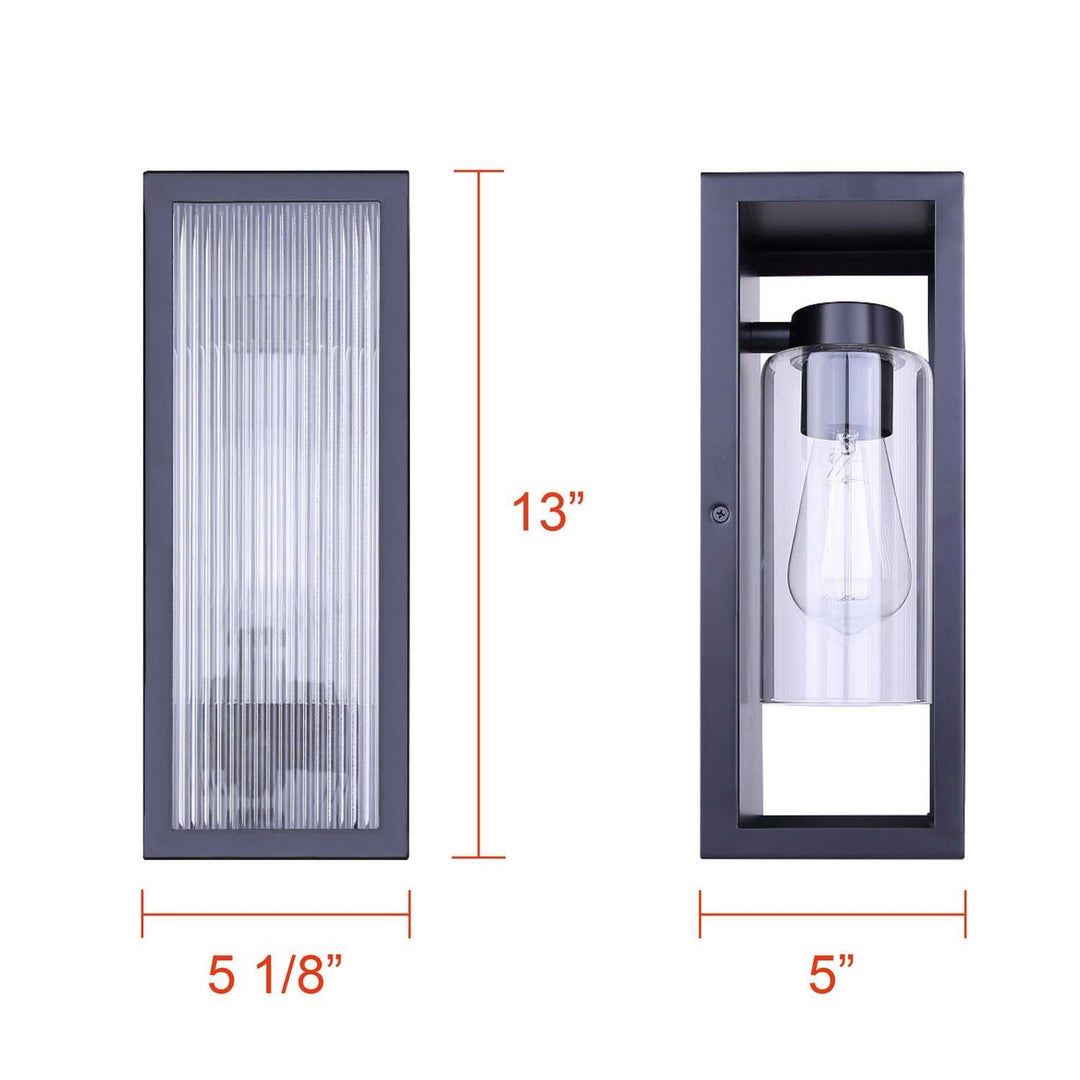 Hardy One Light Outdoor Lantern in Matte Black Canarm Canada