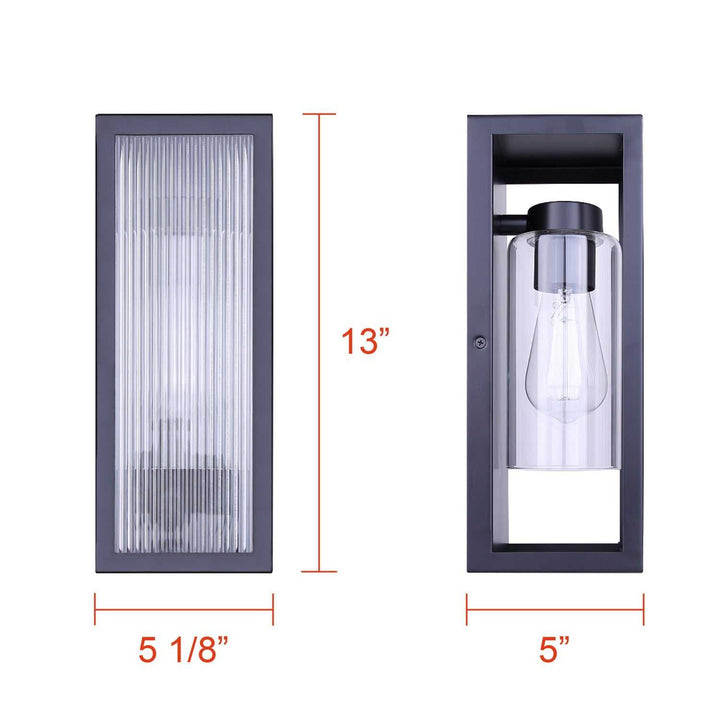 Hardy One Light Outdoor Lantern in Matte Black Canarm Canada