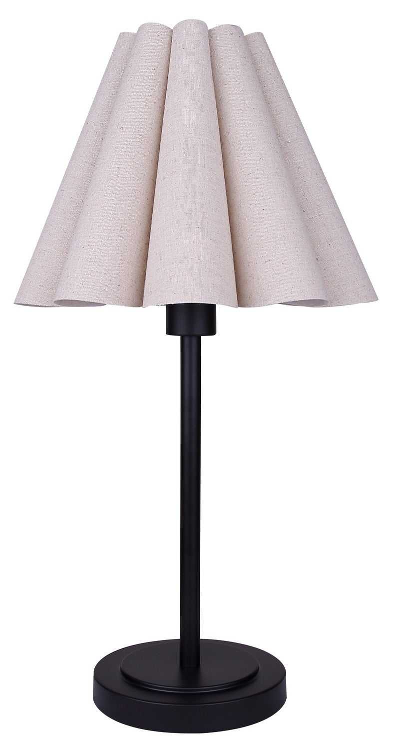 Iris One Light Table Lamp in Matte Black Canarm Canada
