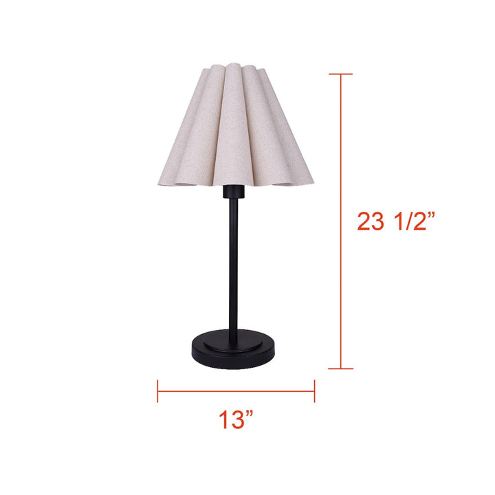 Iris One Light Table Lamp in Matte Black Canarm Canada