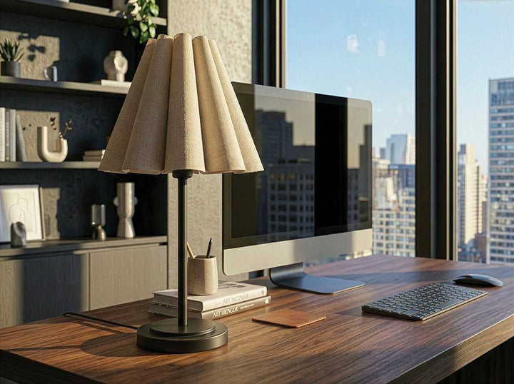Iris One Light Table Lamp in Matte Black Canarm Canada
