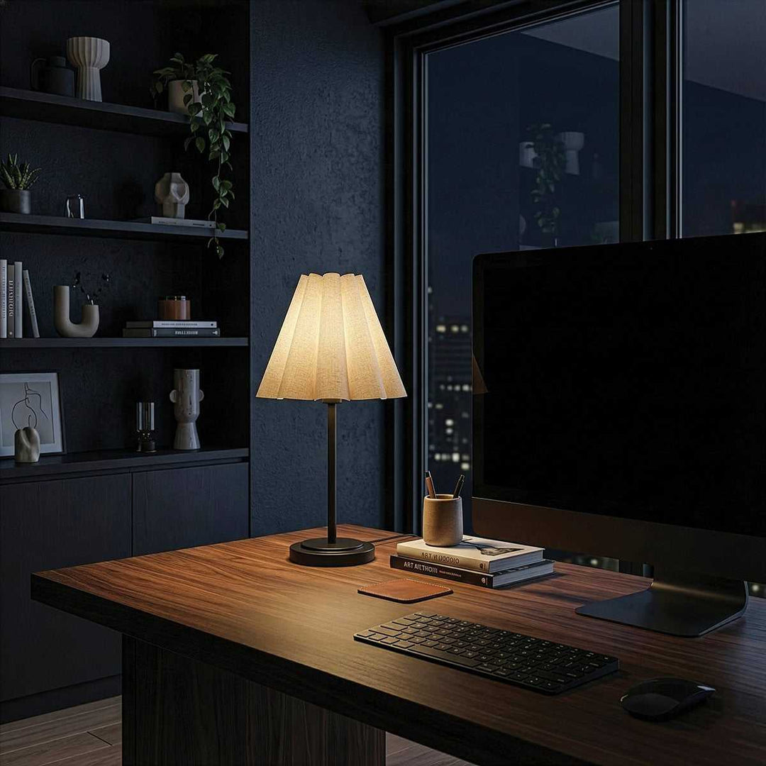 Iris One Light Table Lamp in Matte Black Canarm Canada