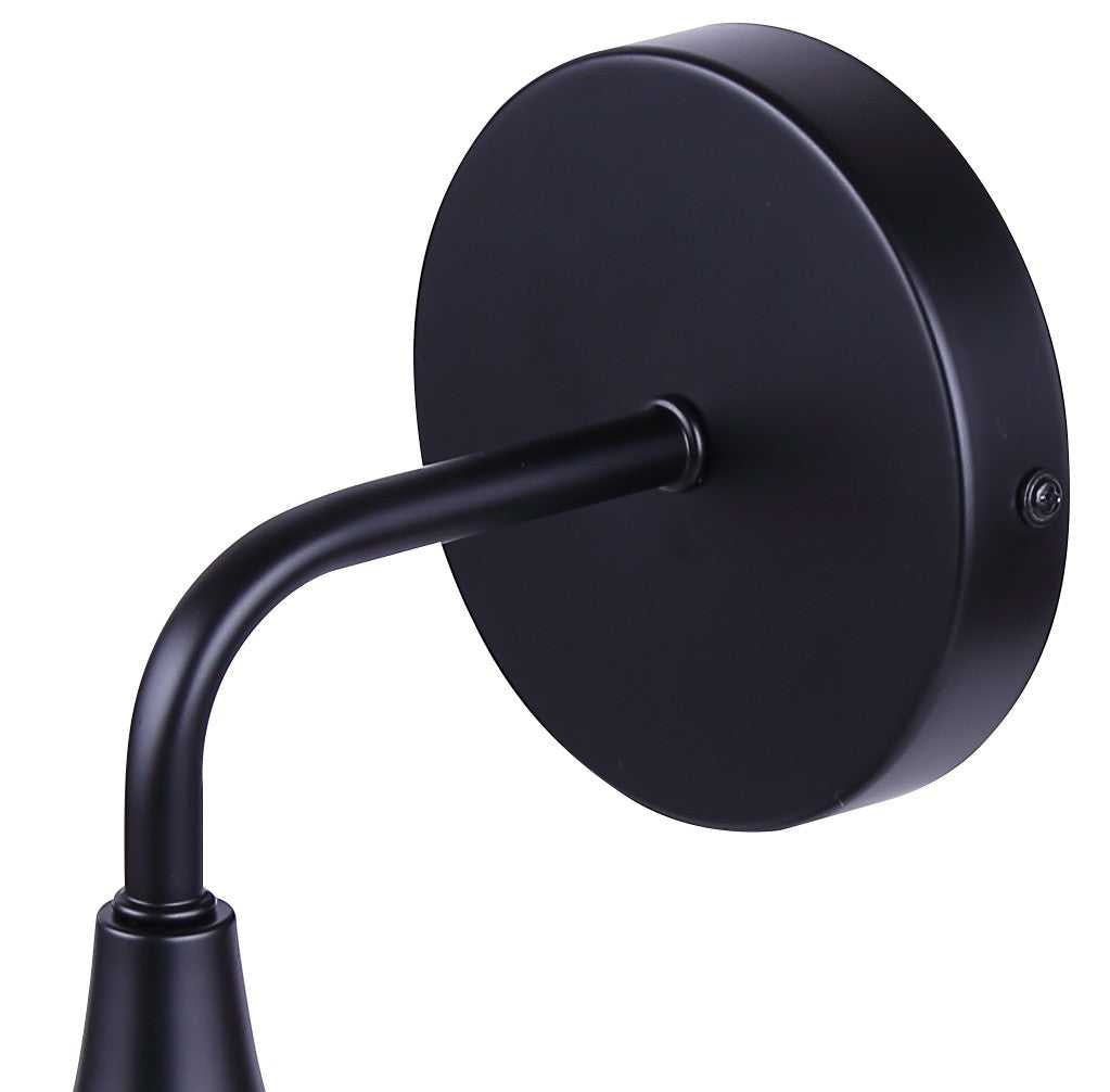 Noiré One Light Wall Sconce in Matte Black + Gold Canarm Canada